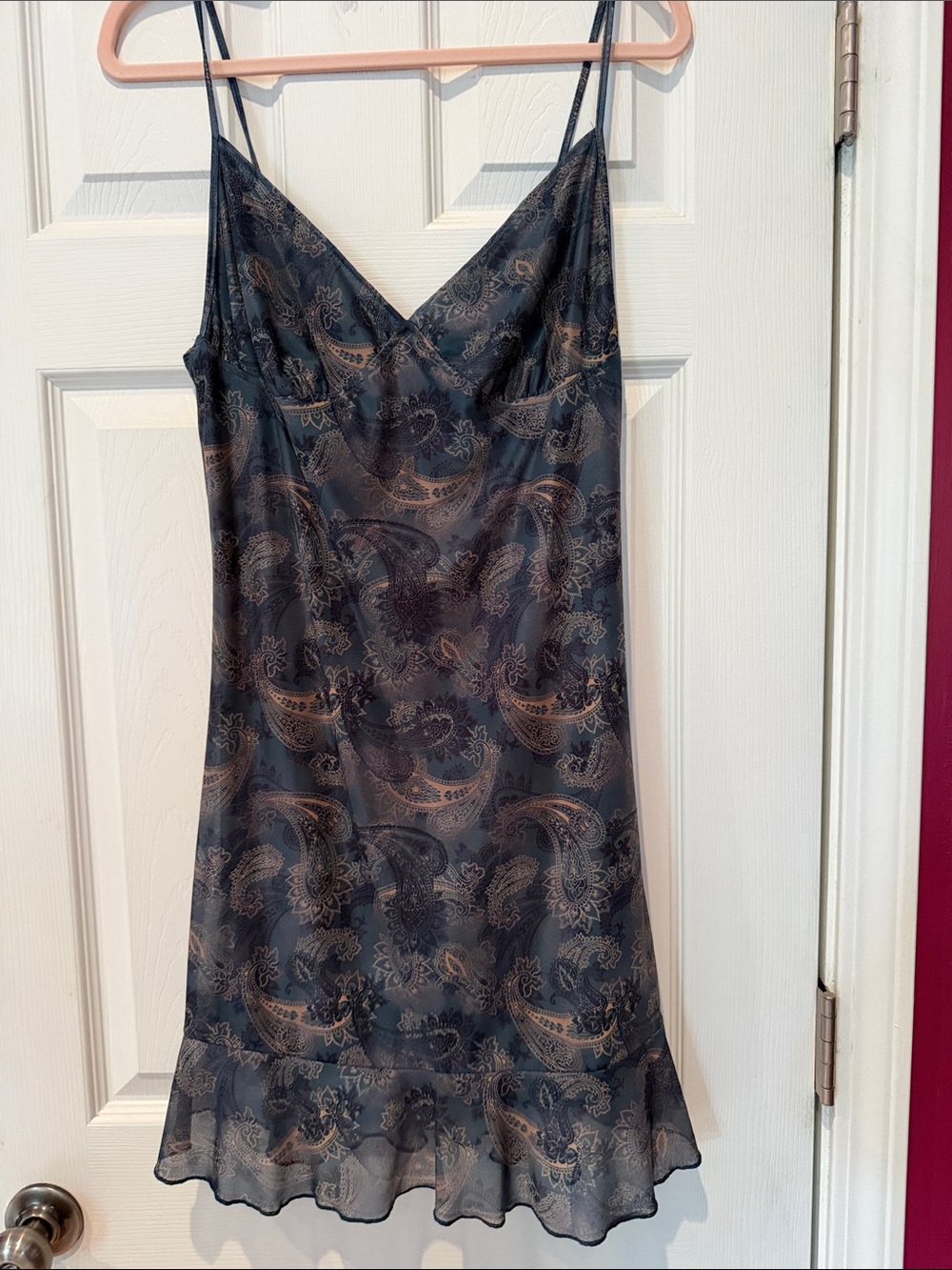 Motel Rocks Navy Sheer Paisley Slip